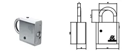 Cadenas ANKER inoxydable Pour 1/2 cylindre européen standard 30×10