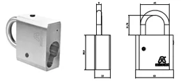 Cadenas ANKER inoxydable Pour 1/2 cylindre européen standard 30×10