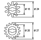 Panneton spécial pour cylindre européen MAGNET 3800, double et 1/2 cylindre (à ajouter au prix du cylindre)